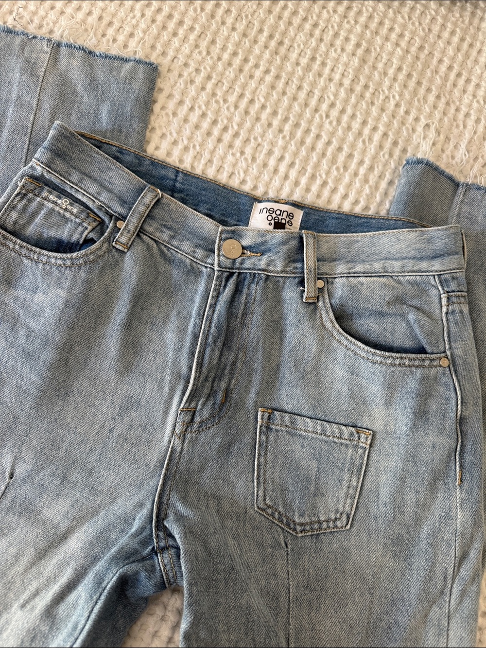 Light Wash Straight Leg Jeans